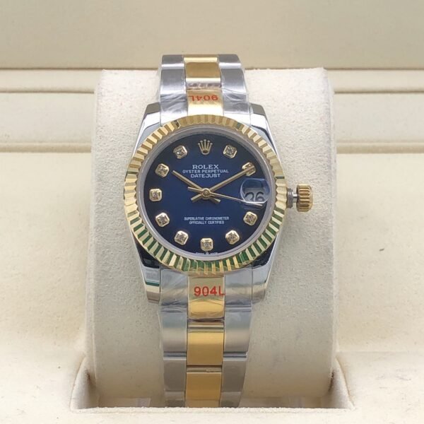 Rolex leopard pattern with blue stones, size 31mm
