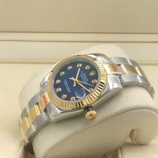Rolex leopard pattern with blue stones, size 31mm