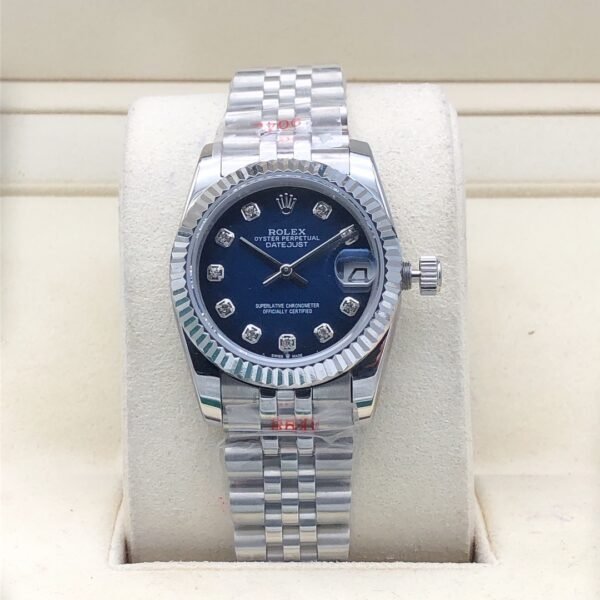 Rolex leopard pattern with blue stones, size 31mm