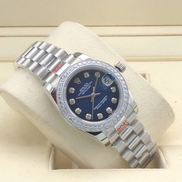 Rolex leopard pattern with blue stones, size 31mm