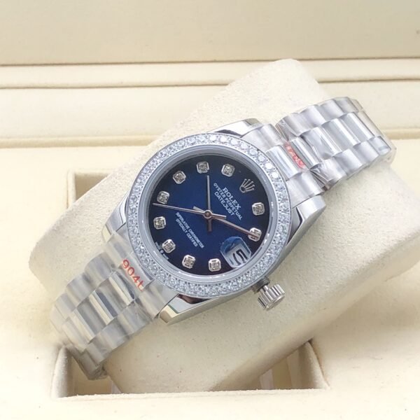 Rolex leopard pattern with blue stones, size 31mm