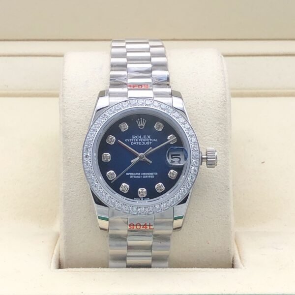 Rolex leopard pattern with blue stones, size 31mm