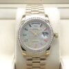 Rolex round diamond bezel with rainbow diamonds all over, size 36mm
