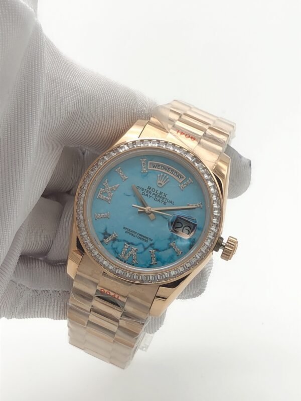 New square drill ring with Roman-shaped drill face, size 36mm