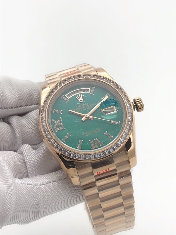 New square drill ring with Roman-shaped drill face, size 36mm