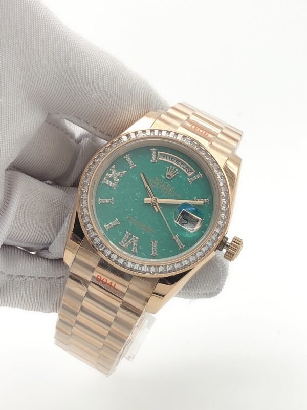 New square drill ring with Roman-shaped drill face, size 36mm