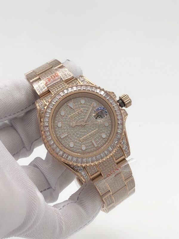 Rolex YM yacht with full diamond case and star-shaped dial, size 40m
