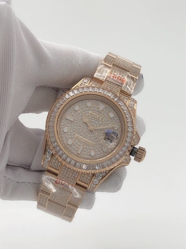 Rolex YM yacht with full diamond case and star-shaped dial, size 40m