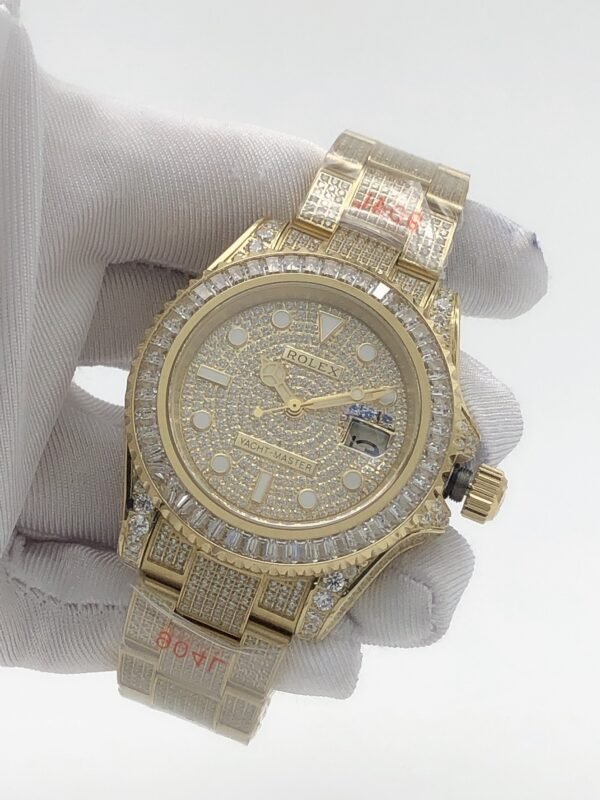 Rolex YM yacht with full diamond case and star-shaped dial, size 40m