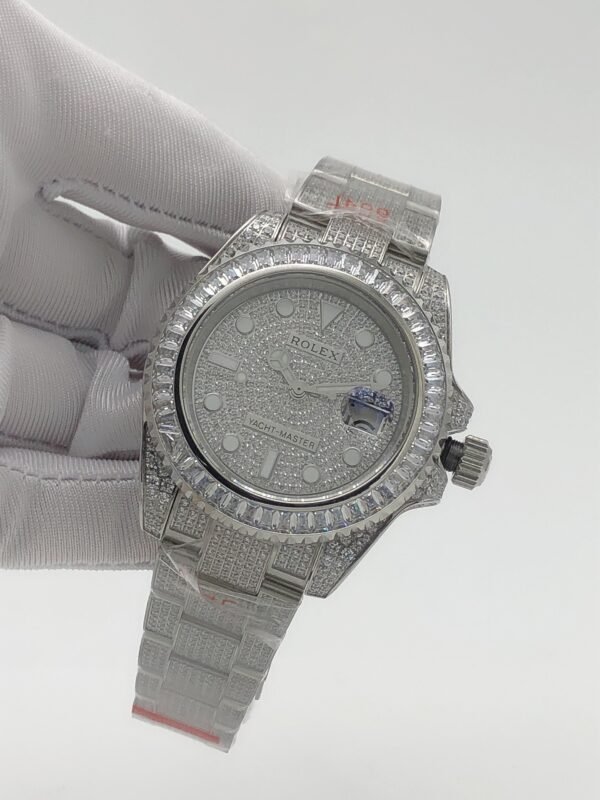 Rolex YM yacht with full diamond case and star-shaped dial, size 40m