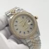 Rolex five-stone round diamonds set in a square shape, diameter 41mm