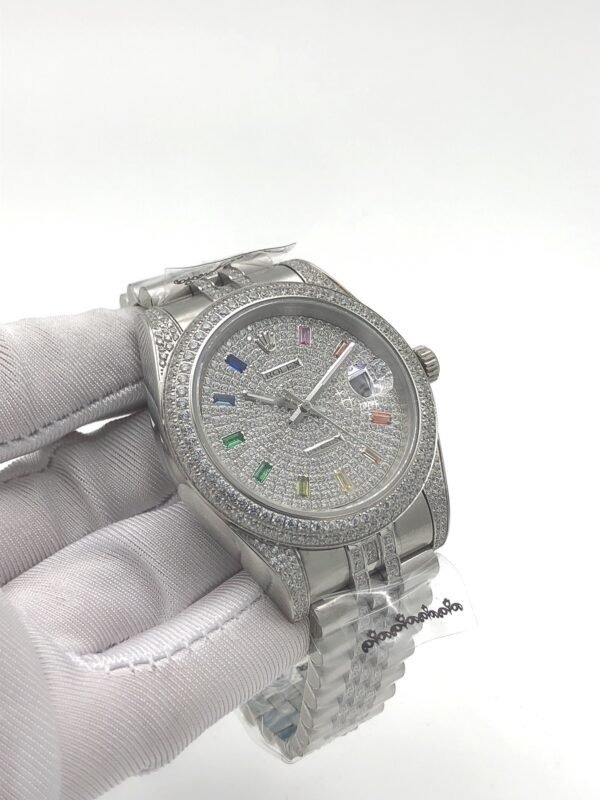 Rolex five-stone round diamonds set in a square shape,diameter 41mm