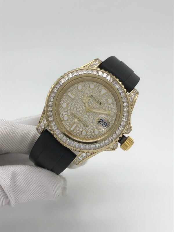 YM yacht with full diamond coating and star-shaped surface, size 40mm